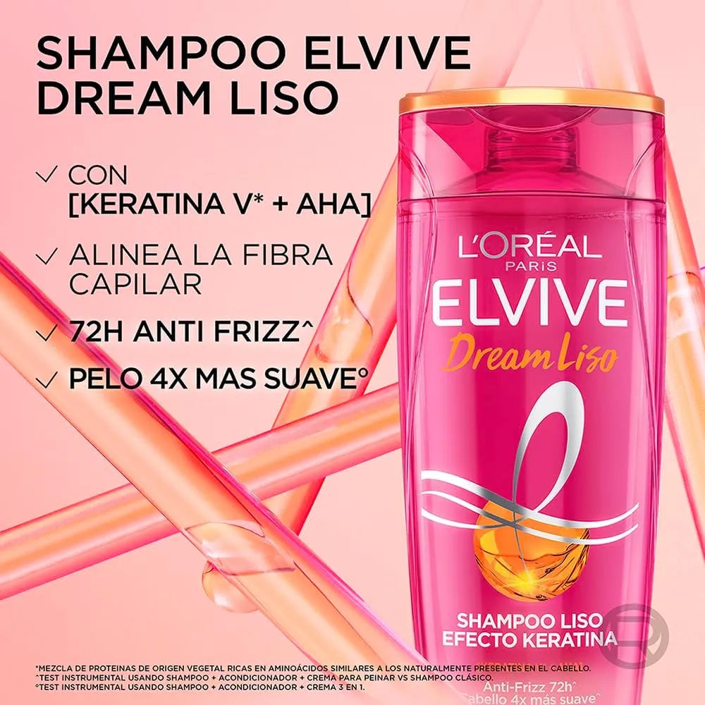 Shampoo Elvive Dream Liso Efecto Keratina 680ML