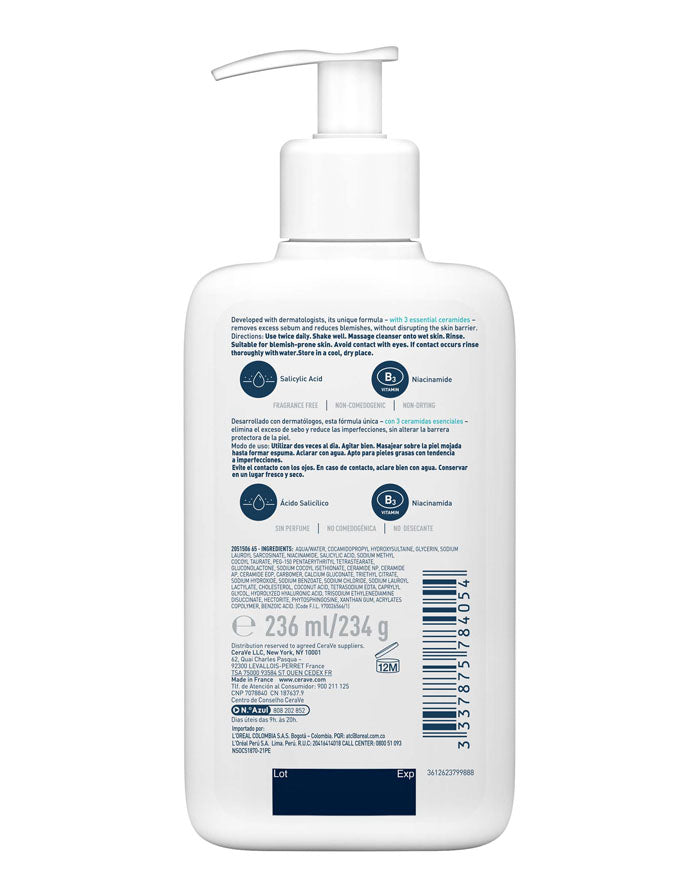 Limpiador Facial Control Imperfecciones CeraVe 236ML